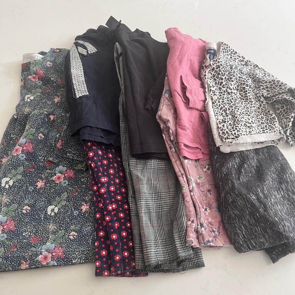 Girls Fall Winter Clothing Bundle 18-24 Months Pants Tops Dress Skirt